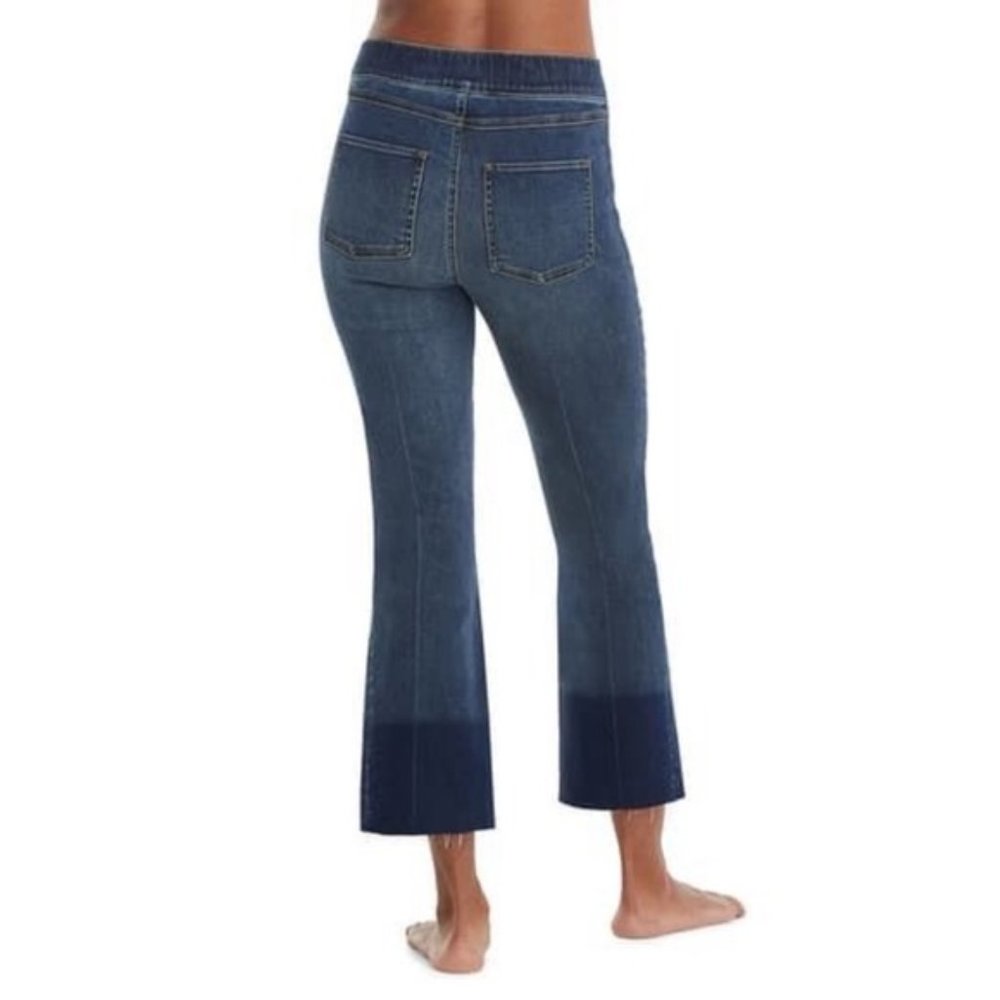 Spanx Distressed Cropped Flared Denim Jeans - Picture 4 of 6